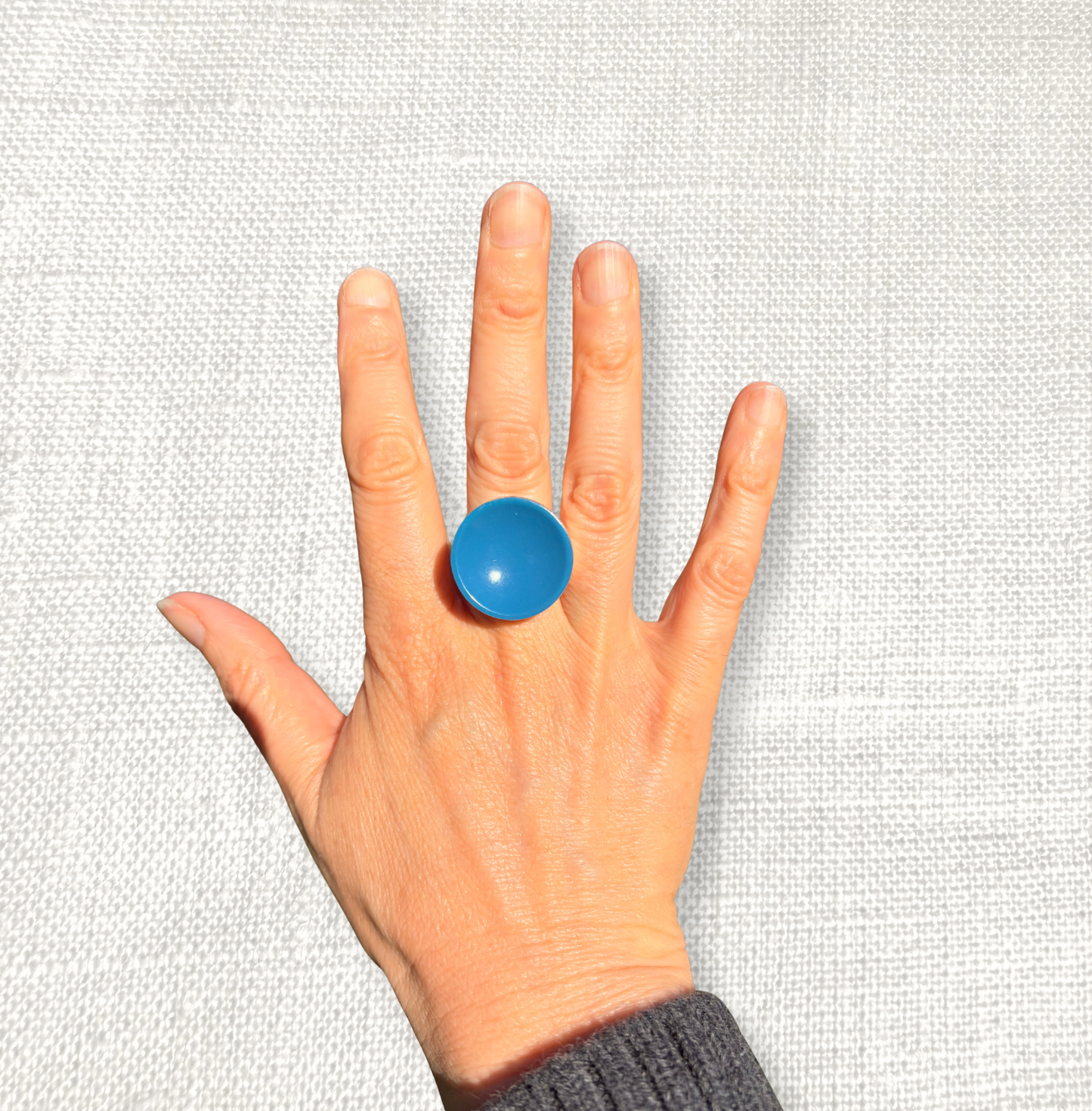 70's signet ring - Retro Blue