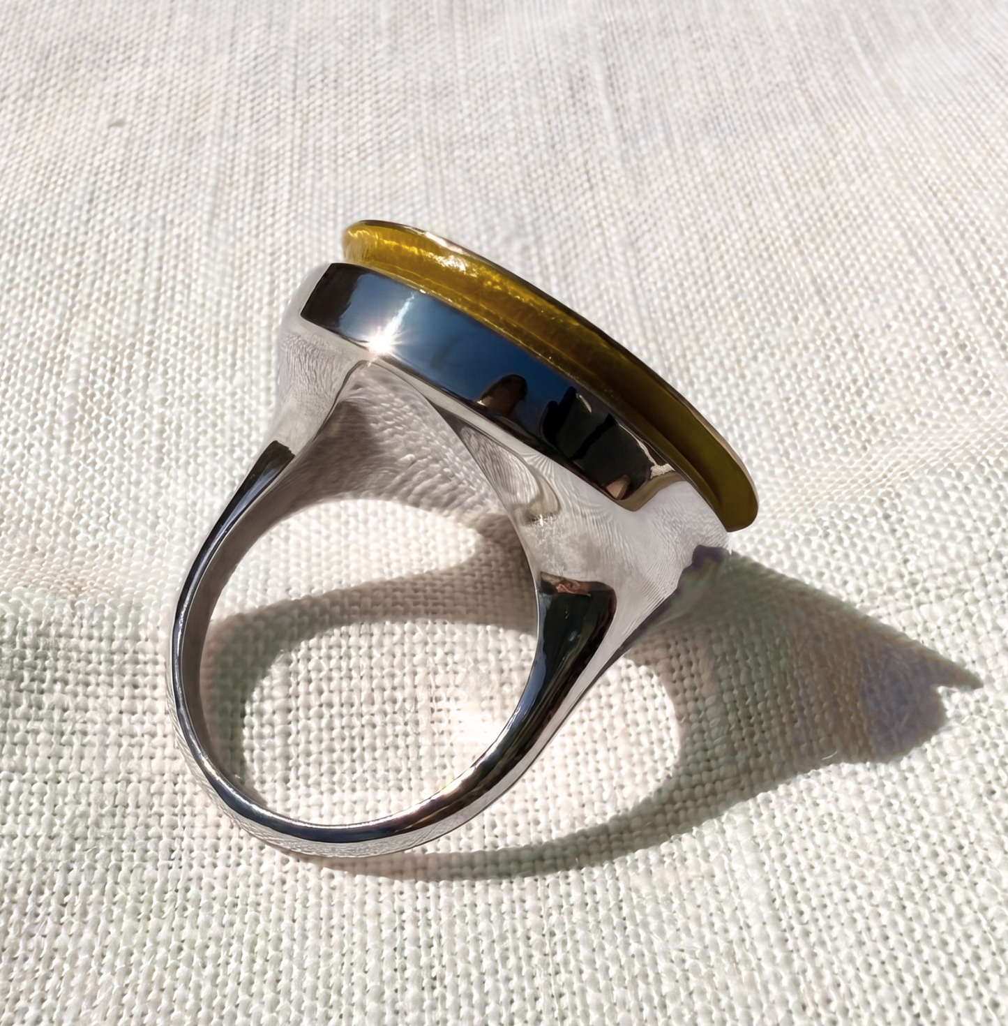 70's signet ring - Bloom Yellow