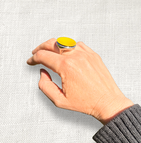 70's signet ring - Bloom Yellow