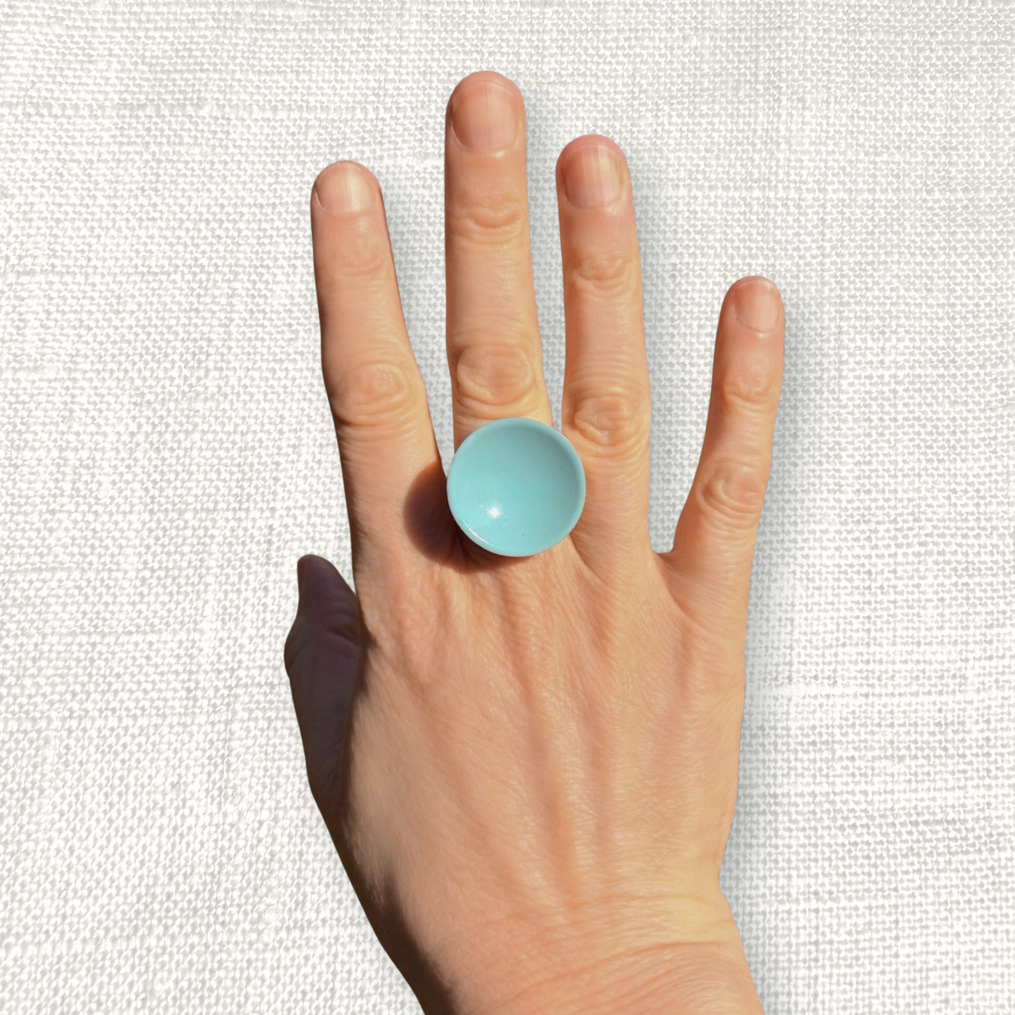 70's signet ring - Powder Blue