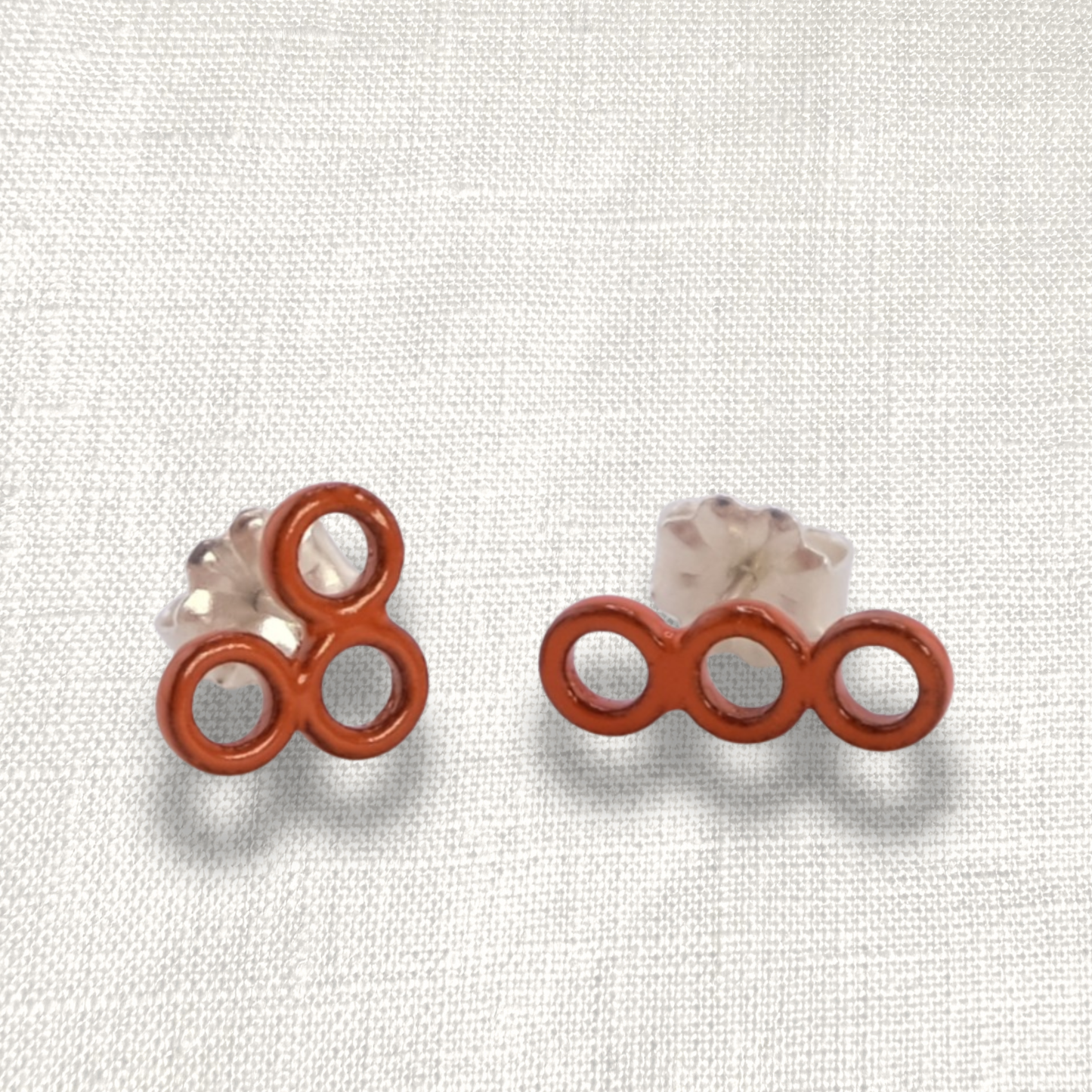 Left right studs - 1970's orange