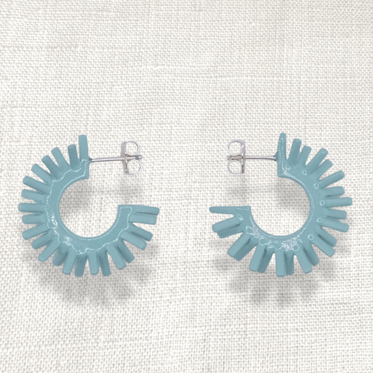 Spike earring's - 1950's powder blue
