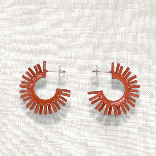 Spike earring's - vintage orange