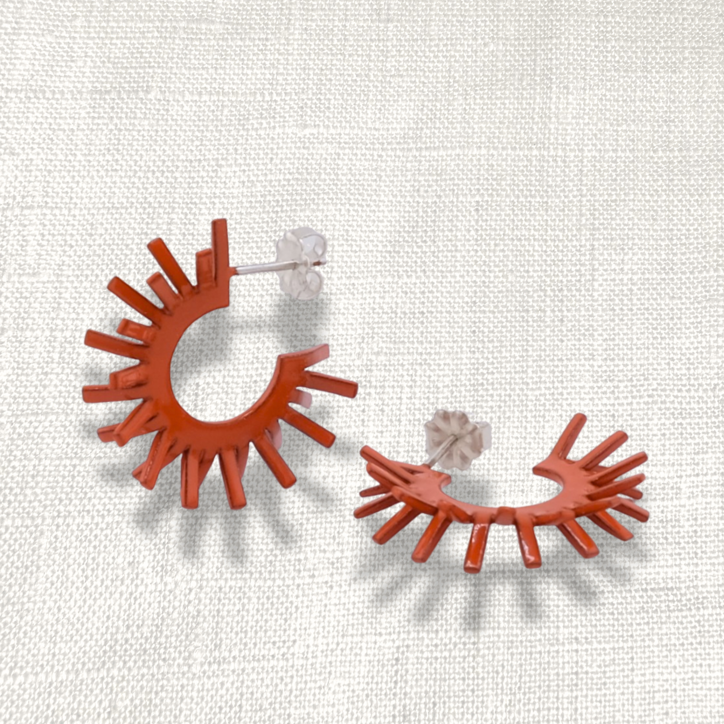 Spike earring's - vintage orange