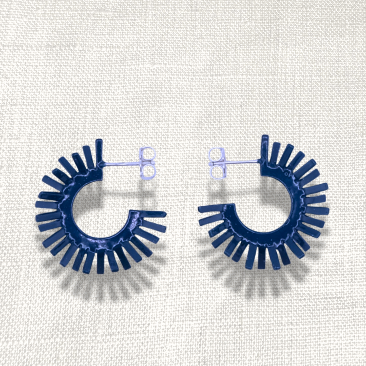 Spike earring's - Almost navy