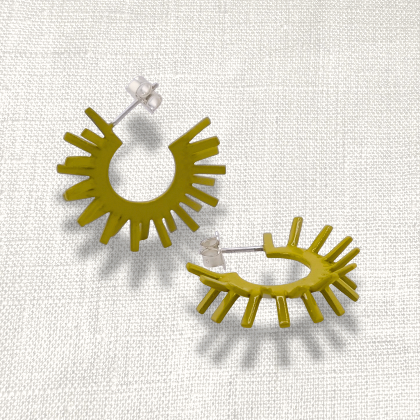 Spike earring's - Mustard yellow