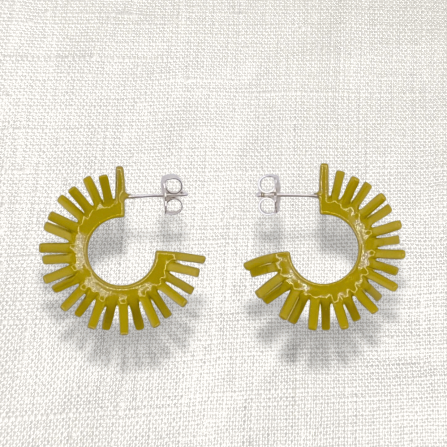 Spike earring's - Mustard yellow