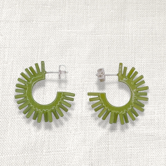 Spike earring's - Retro Avocado