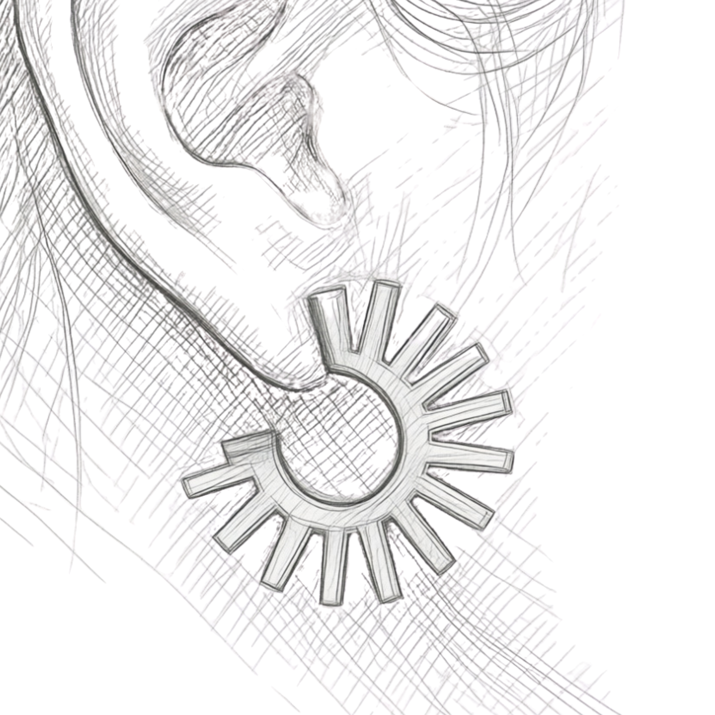 Spike earring's - lavender