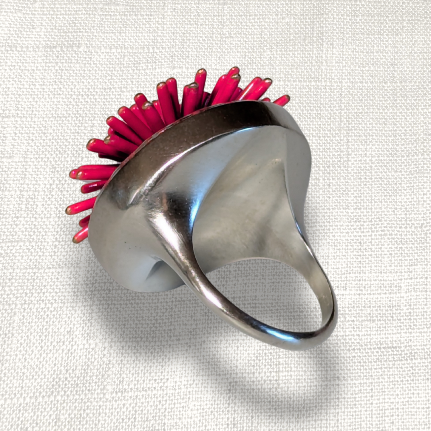 Spike ring - Hot pink