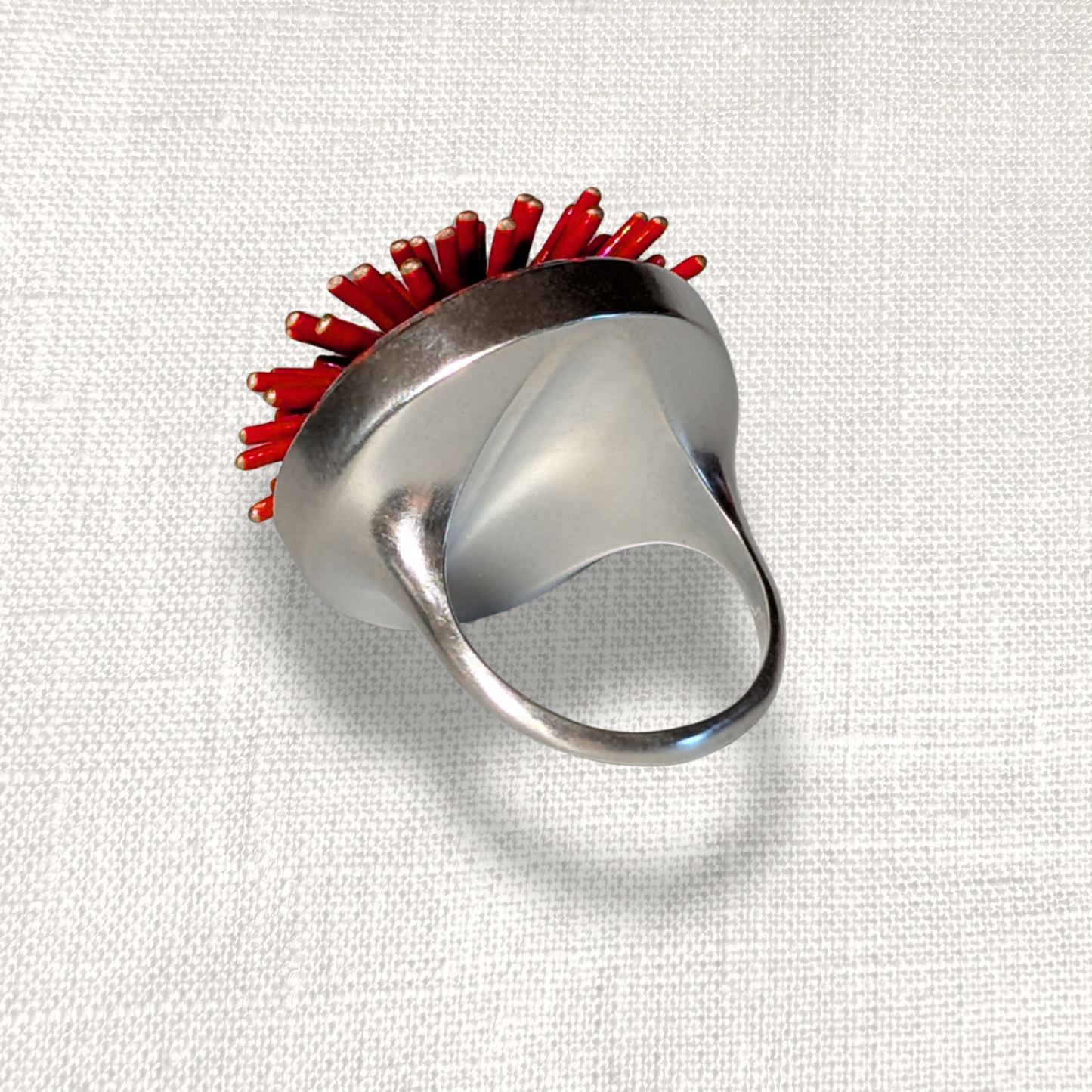 Spike ring - Red