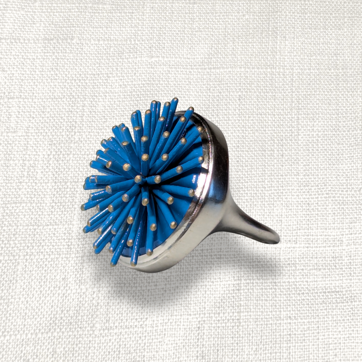 Blue spike ring - size 6.5