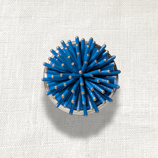 Blue spike ring - size 6.5